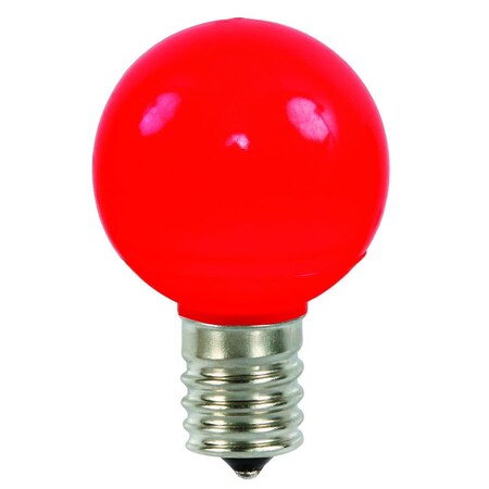 Vickerman 0.96 watt G50 Red Ceramic LED Bulb with E17 Nickel Base 25 per Bag XLEDCG53-25